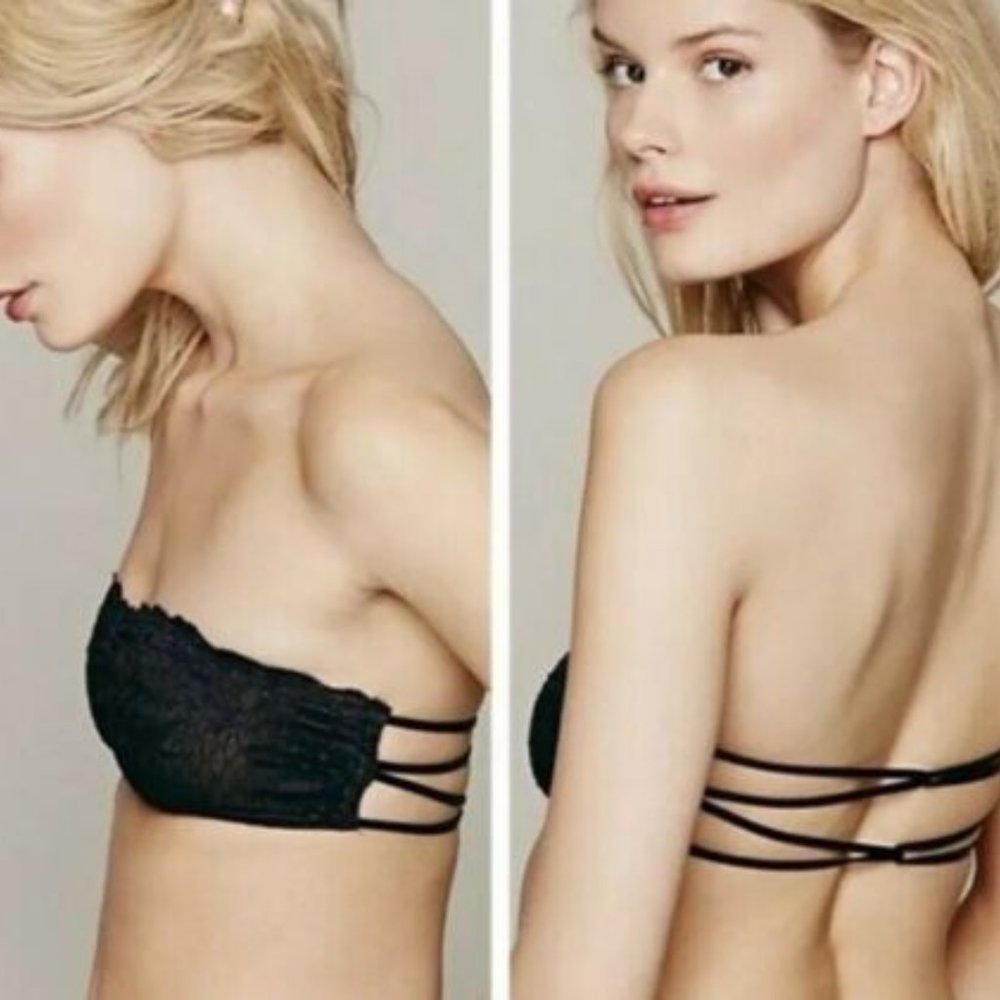 NWT Free People Bralette Bandeau S $20 Black